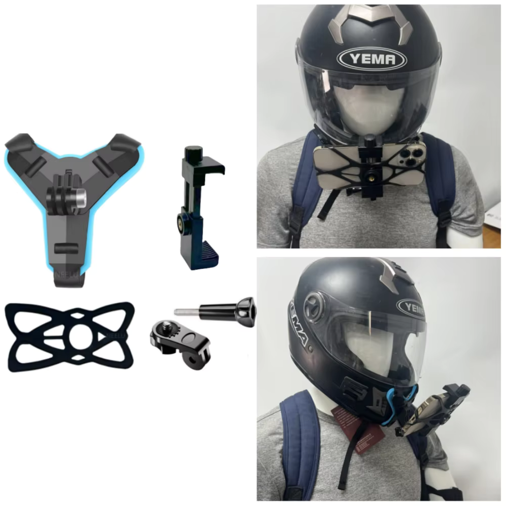 Soporte de teléfono para casco