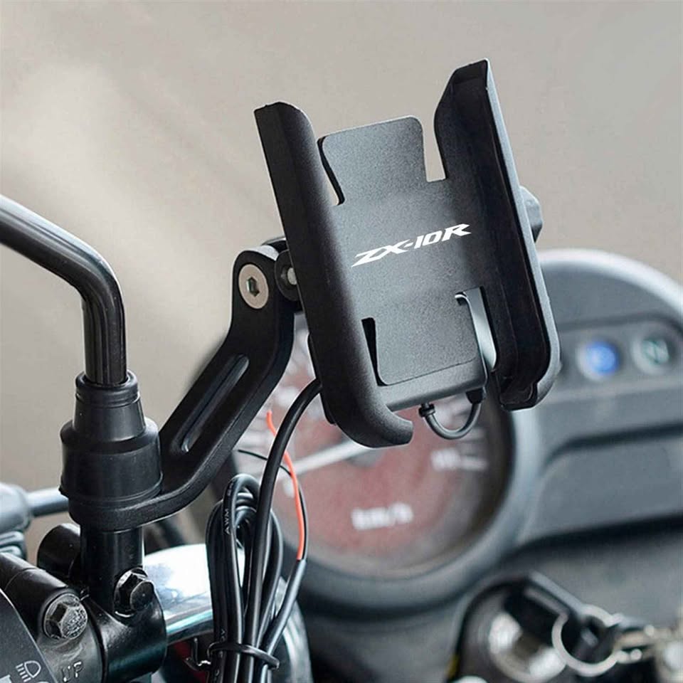 Soporte Holder Moto 100% Metalico carga USB